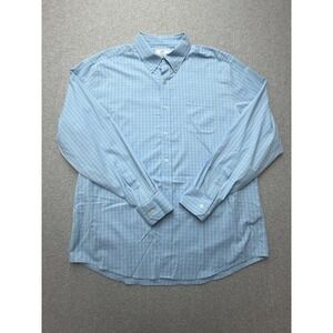 Southern Tide Shirt Mens XL Blue Plaid Long Sleeve Button Down Stretch Casual